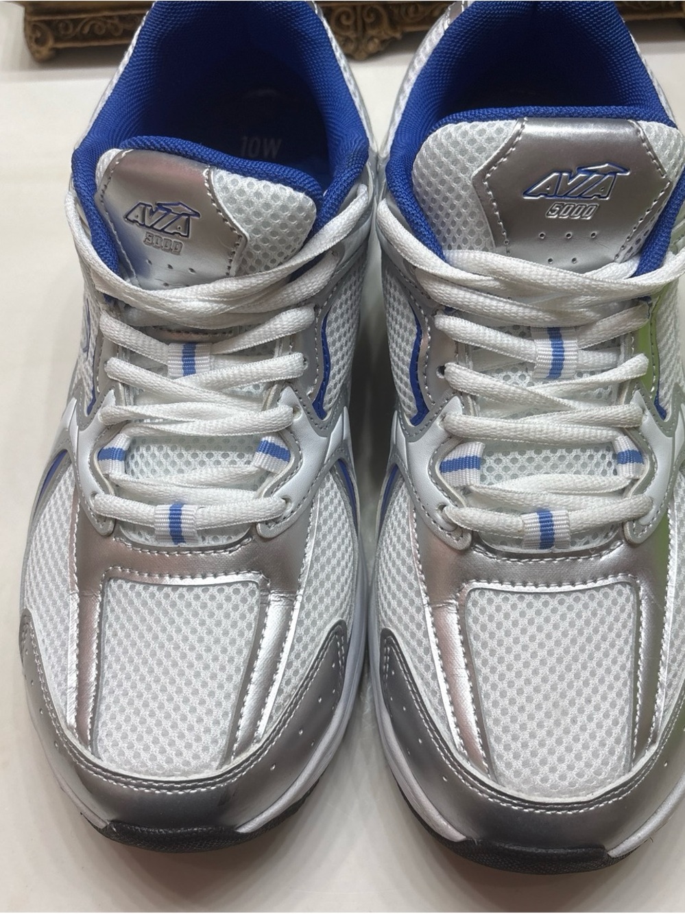 Avia White and Blue Women’s Sneakers